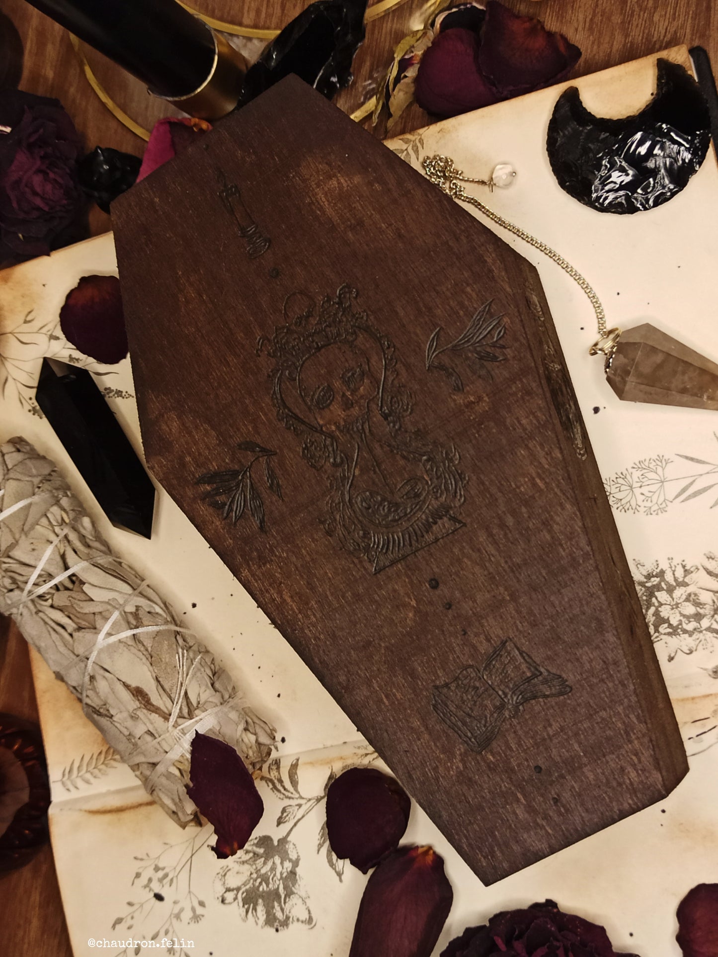 Boite Fantastique Samhain - Sablier, Araignée et Grenat