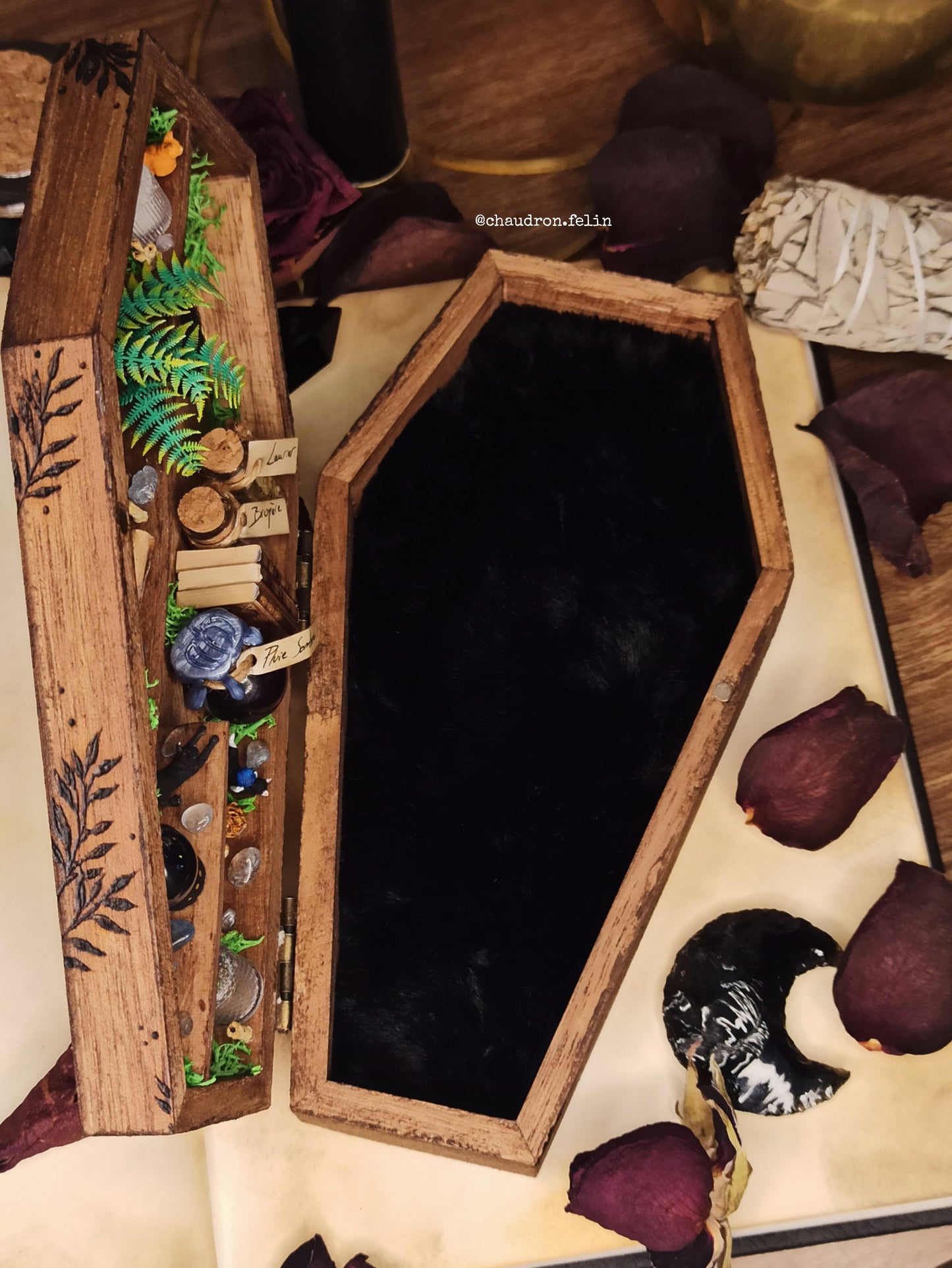 Boite Fantastique Samhain - Chats, Triple Lune et Aigue-Marine