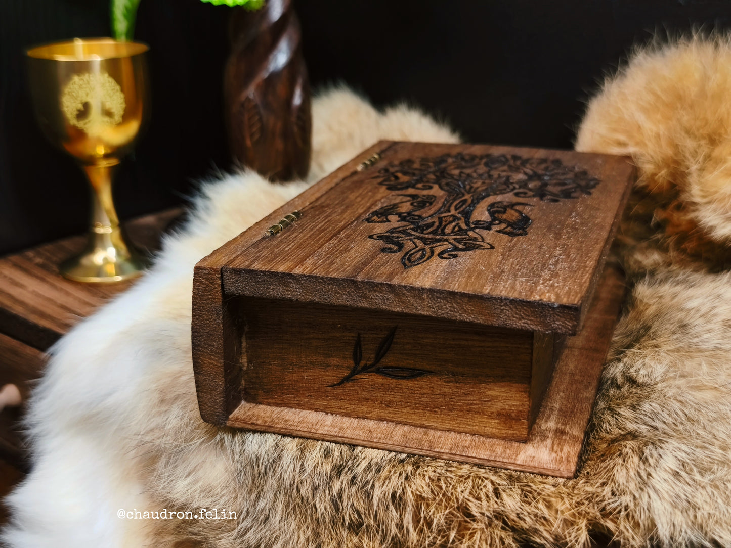 Coffret Runes Futhark Yggdrasil et Onyx