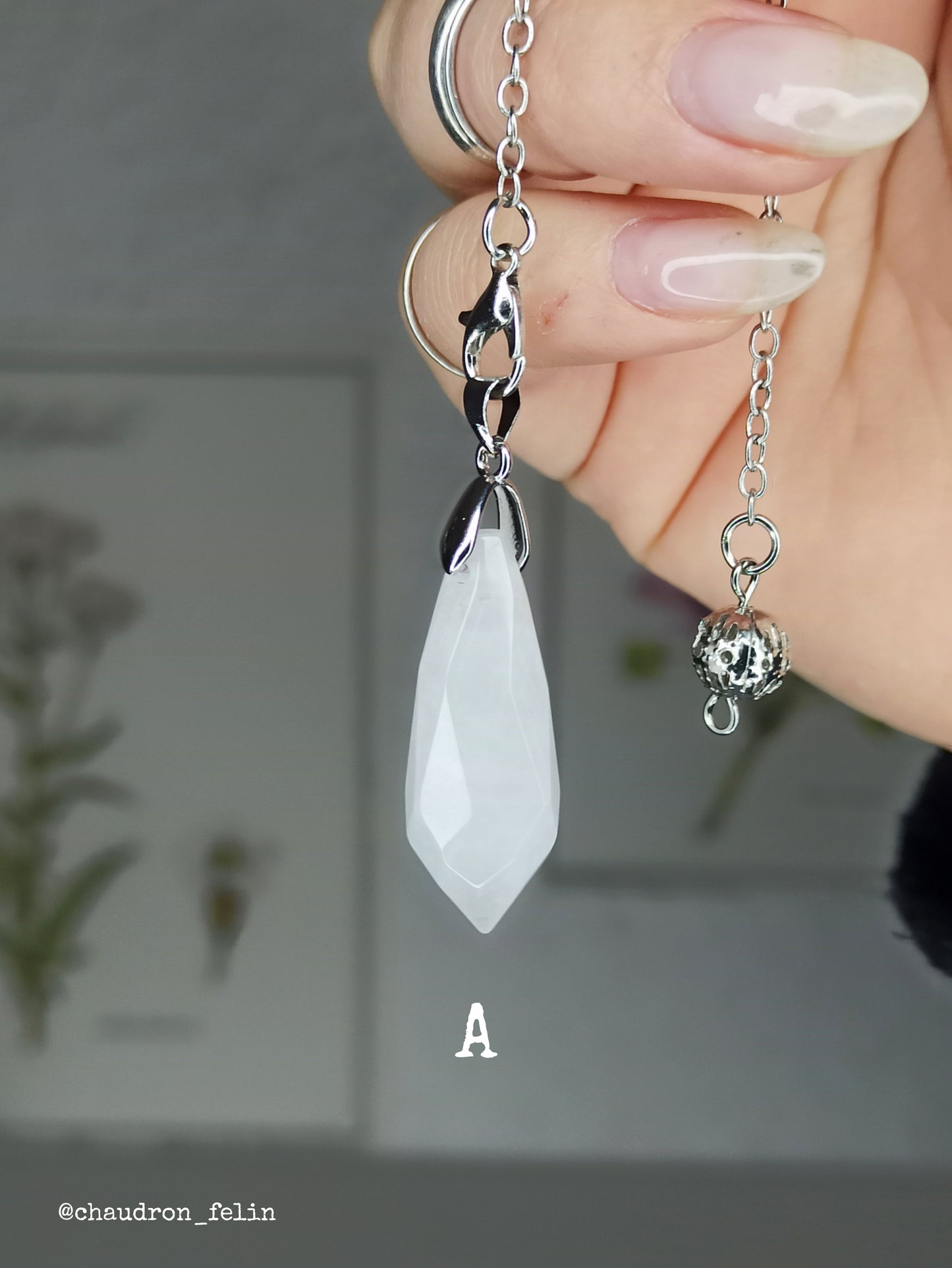 Pendule en Cristal de Roche