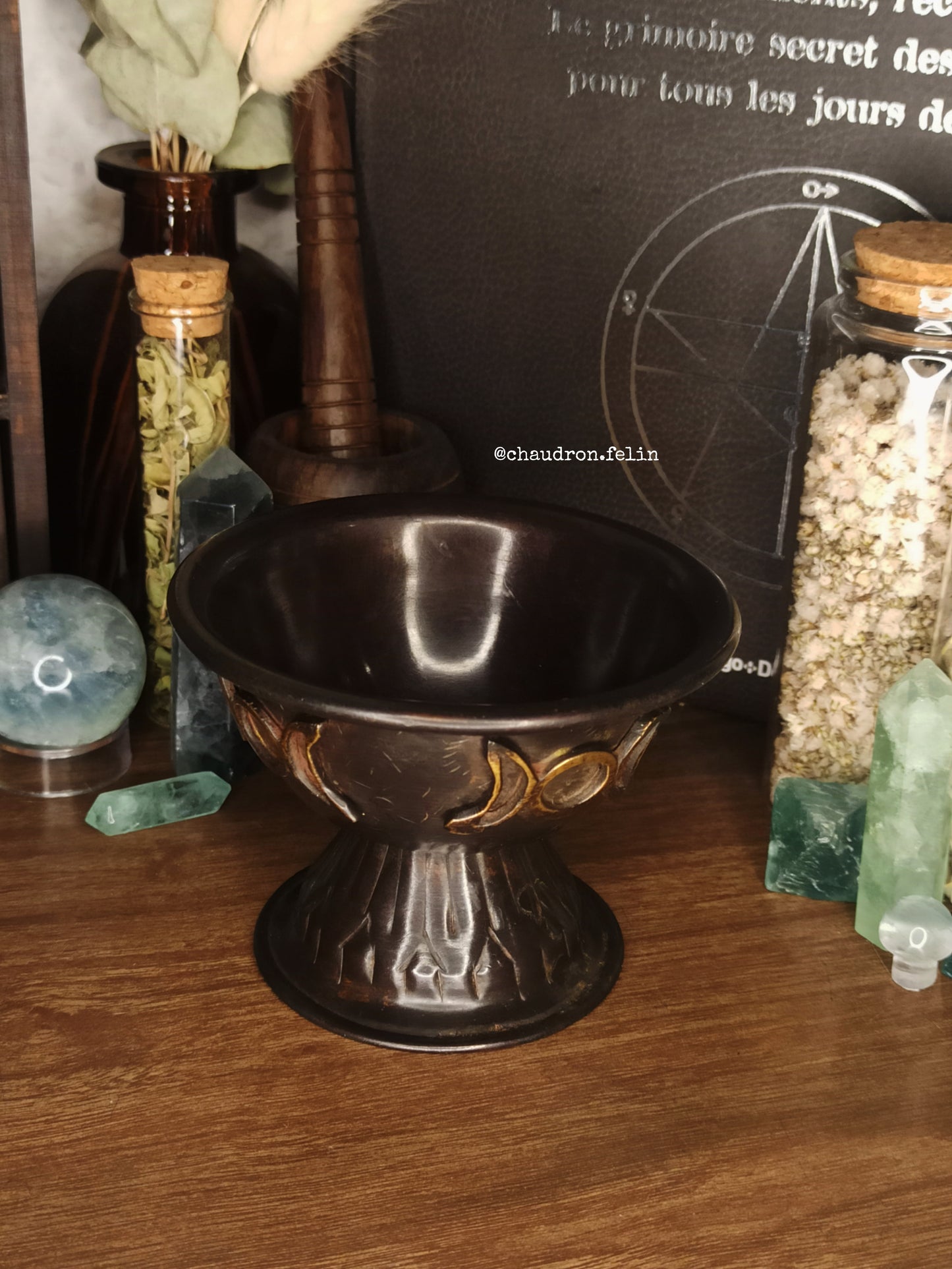 Calice en Cuivre Antique - Triple Lune