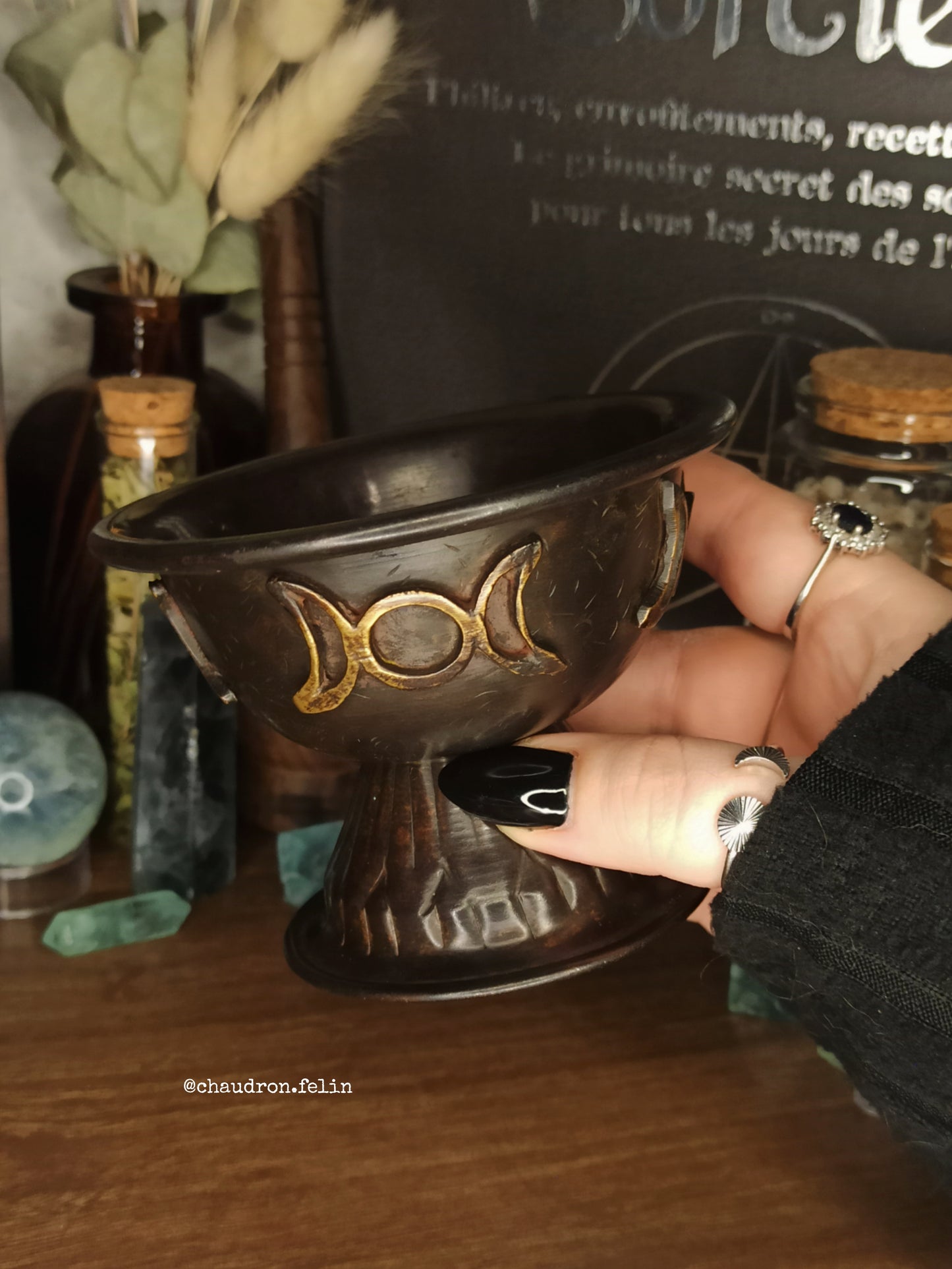 Calice en Cuivre Antique - Triple Lune