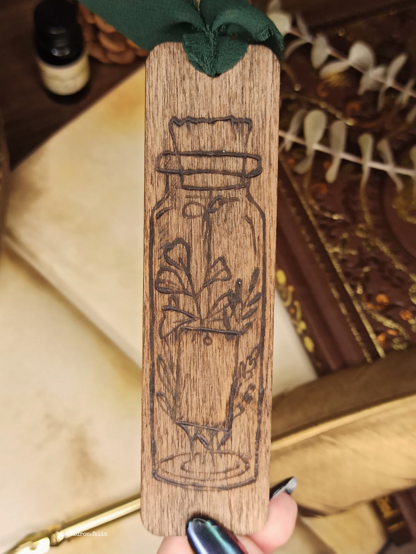 Marque Page en bois - Spell Jar