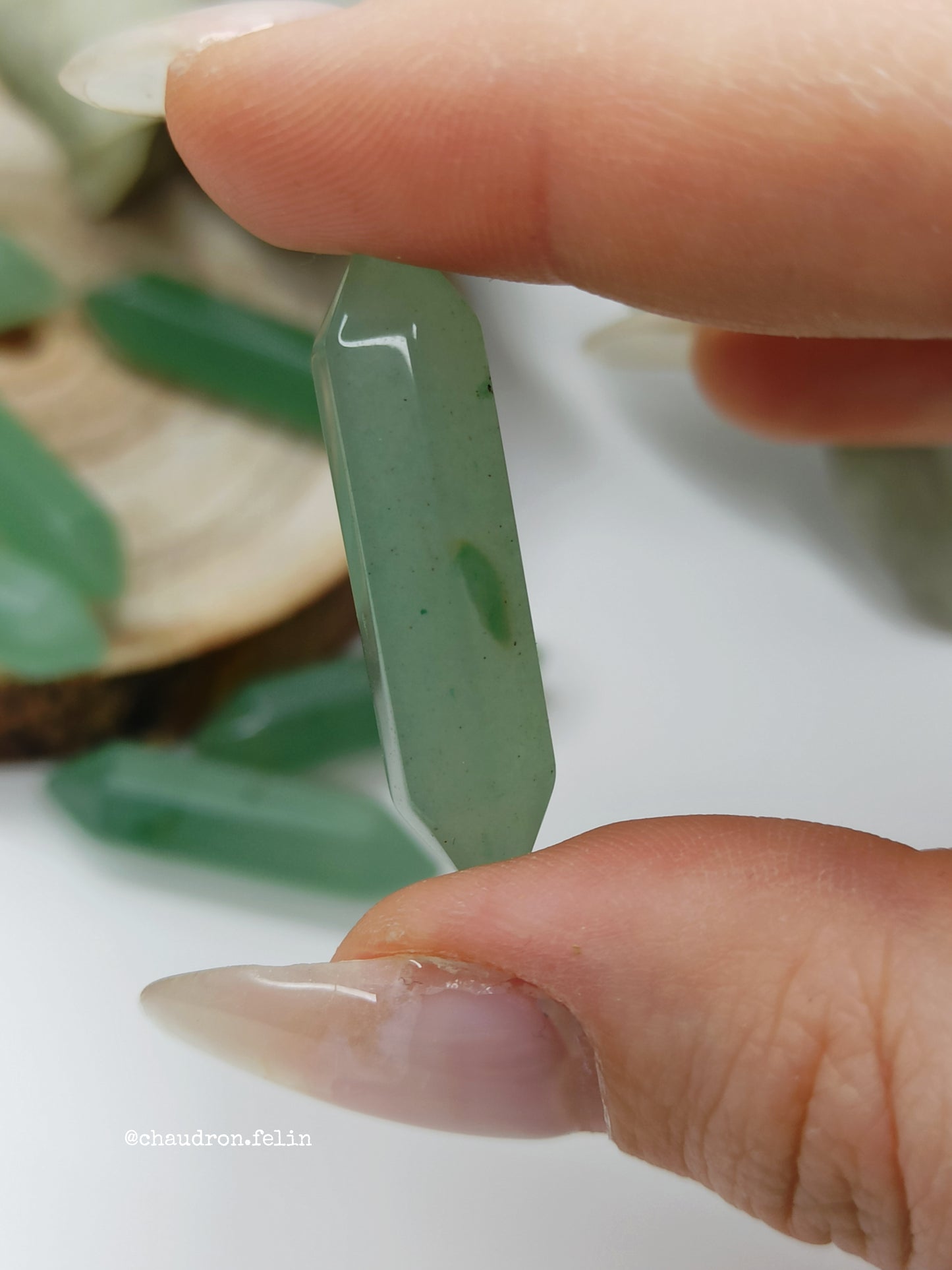 Petite pointe - Aventurine Verte Bi-terminée