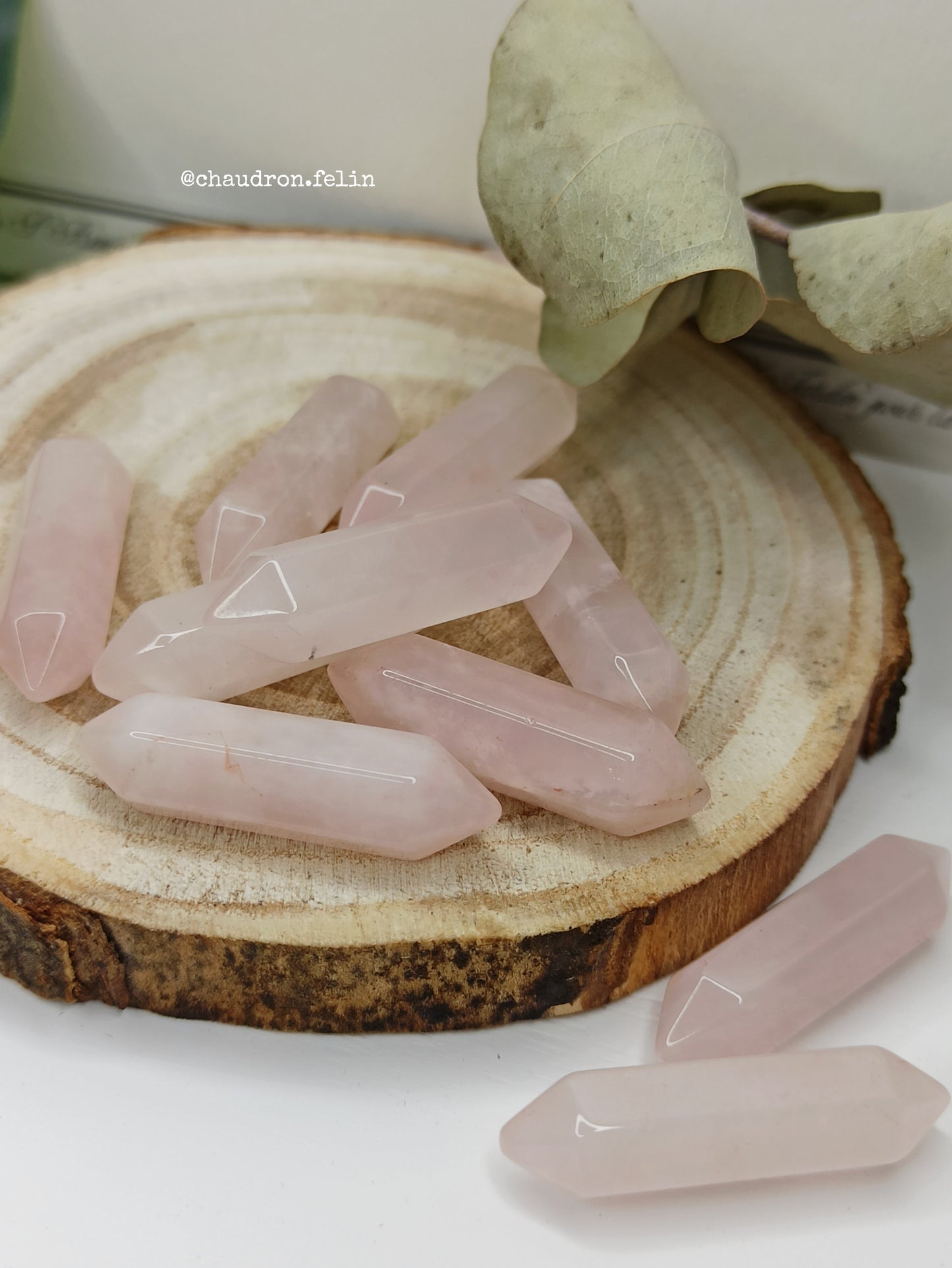 Petite pointe - Quartz Rose Bi-terminée