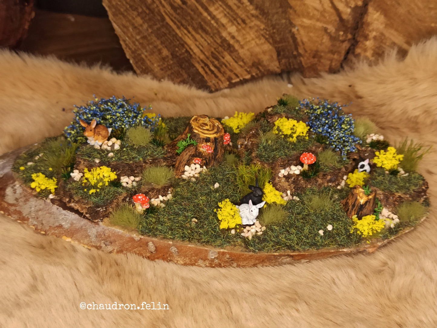 Décor Miniature "La Famille Lapin"