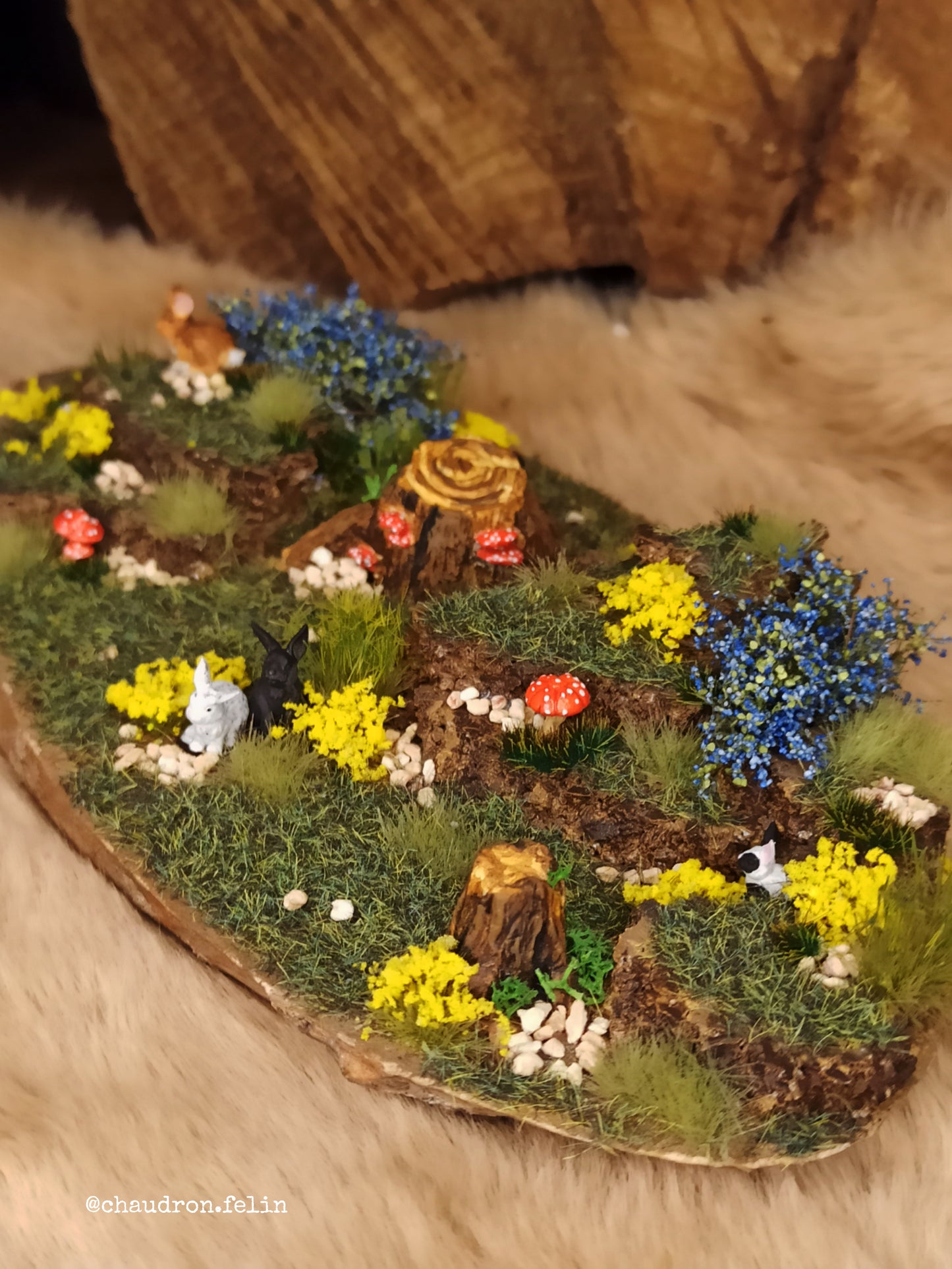 Décor Miniature "La Famille Lapin"