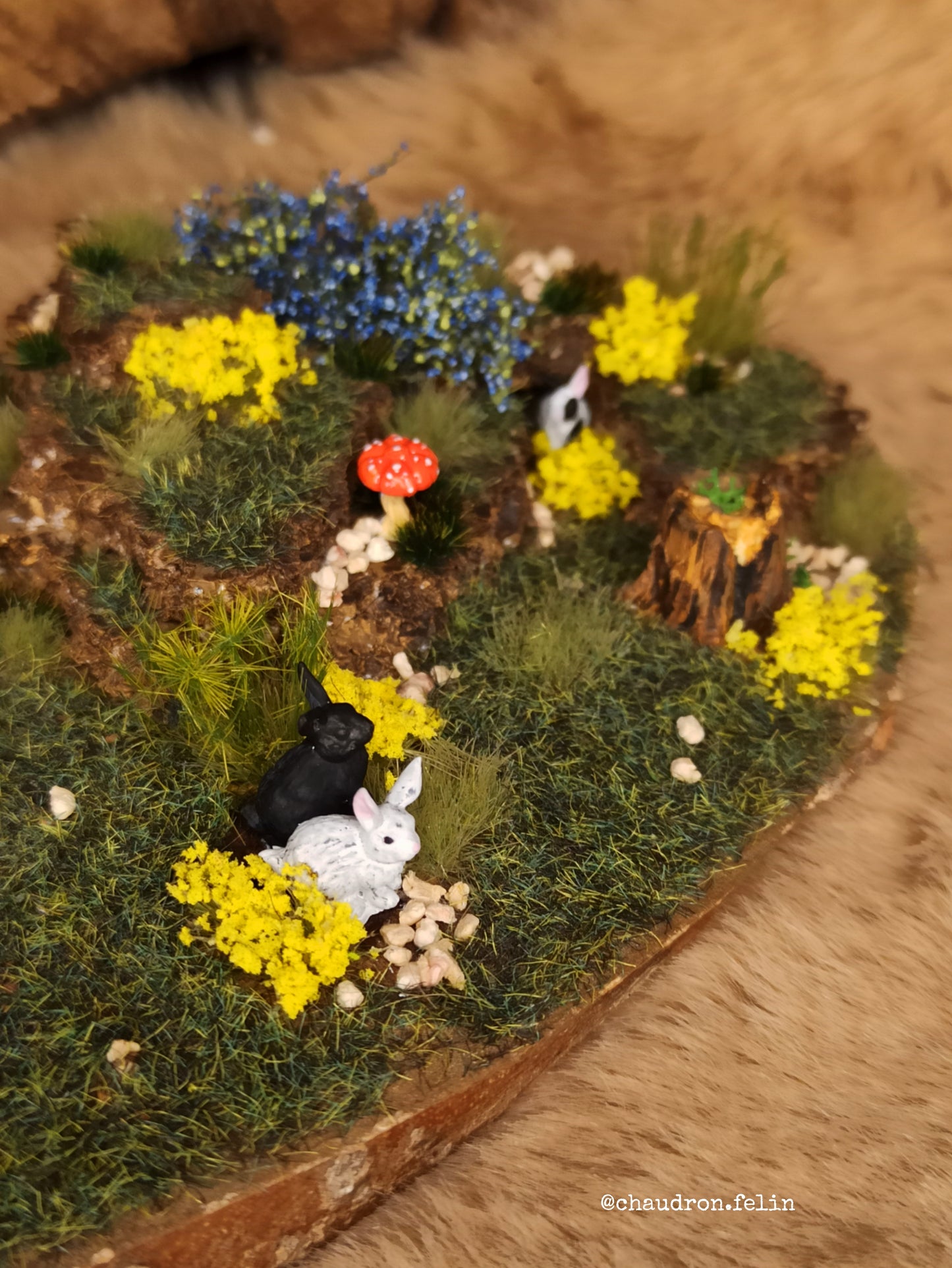 Décor Miniature "La Famille Lapin"