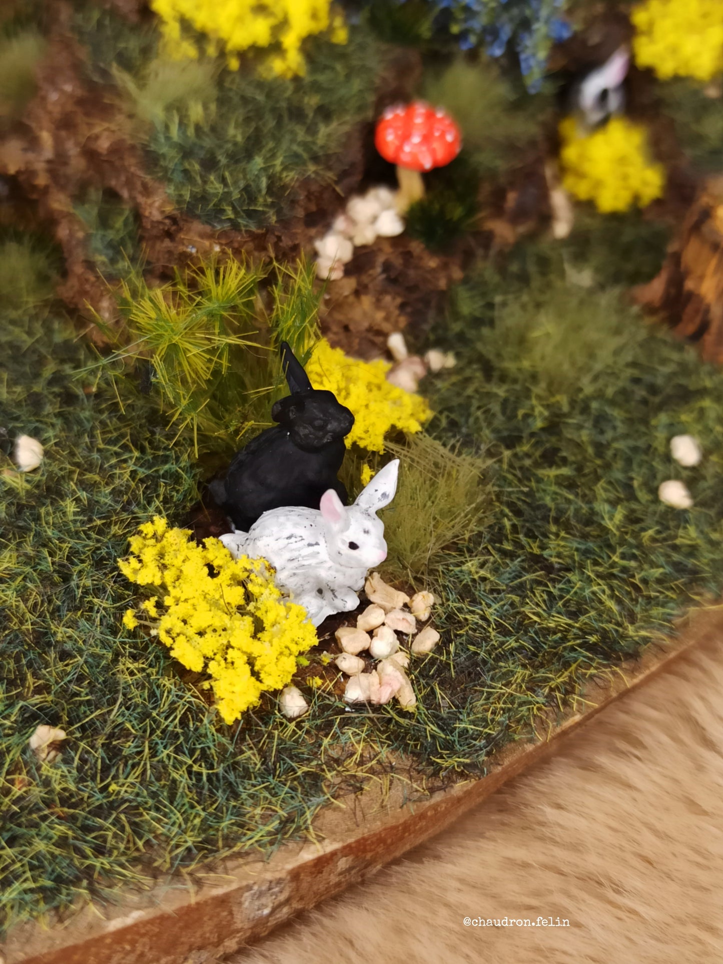 Décor Miniature "La Famille Lapin"