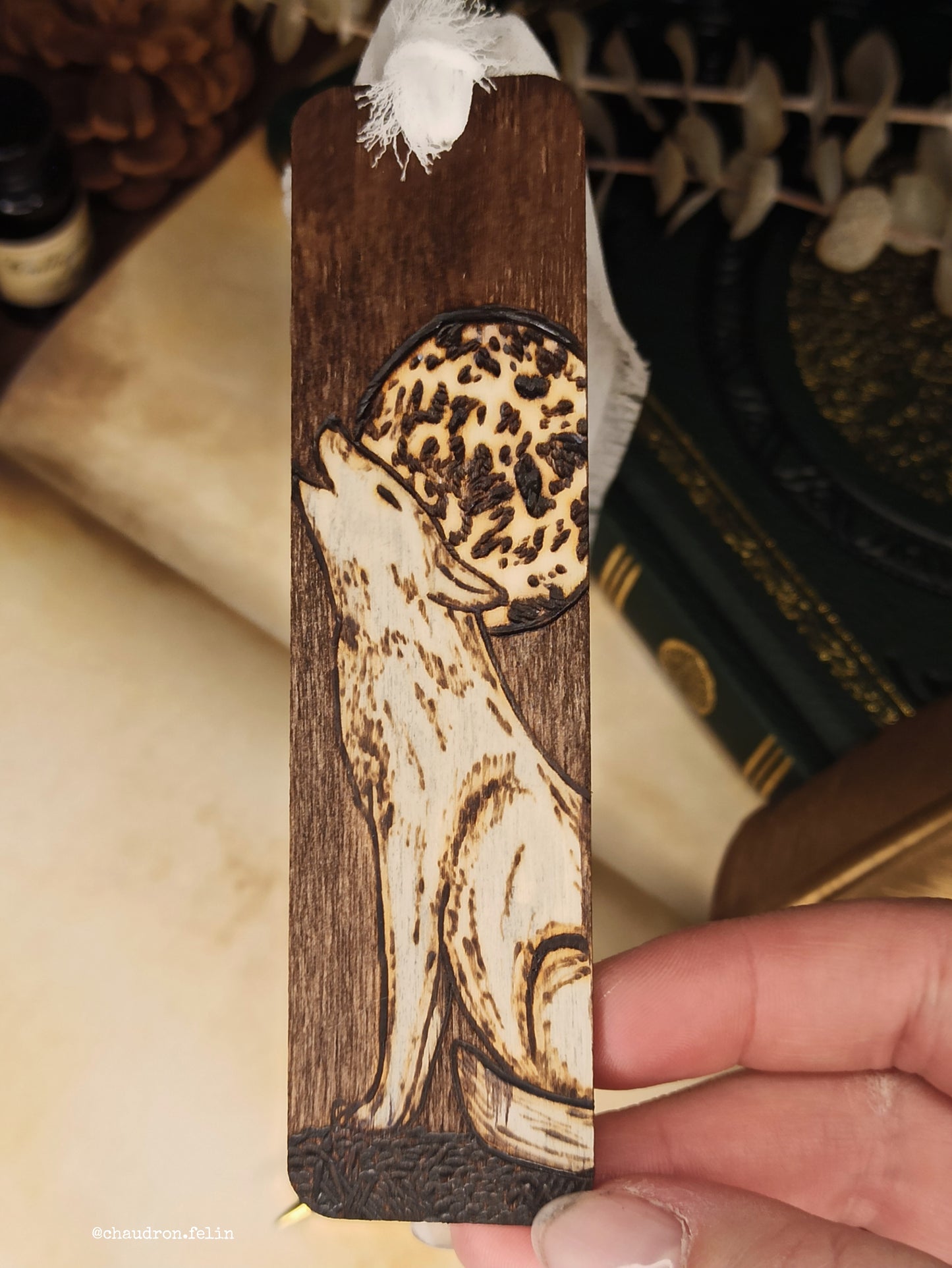 Marque Page en bois - Blanc