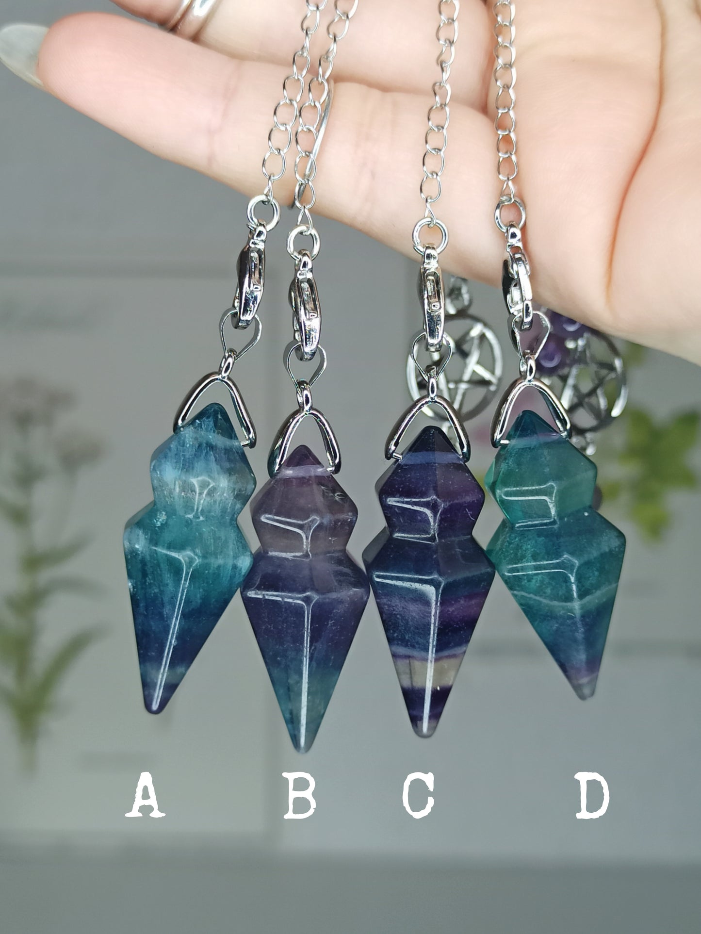 Pendule en Fluorite